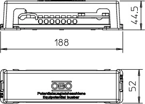 OBO 5015075 Equipotential bonding bar