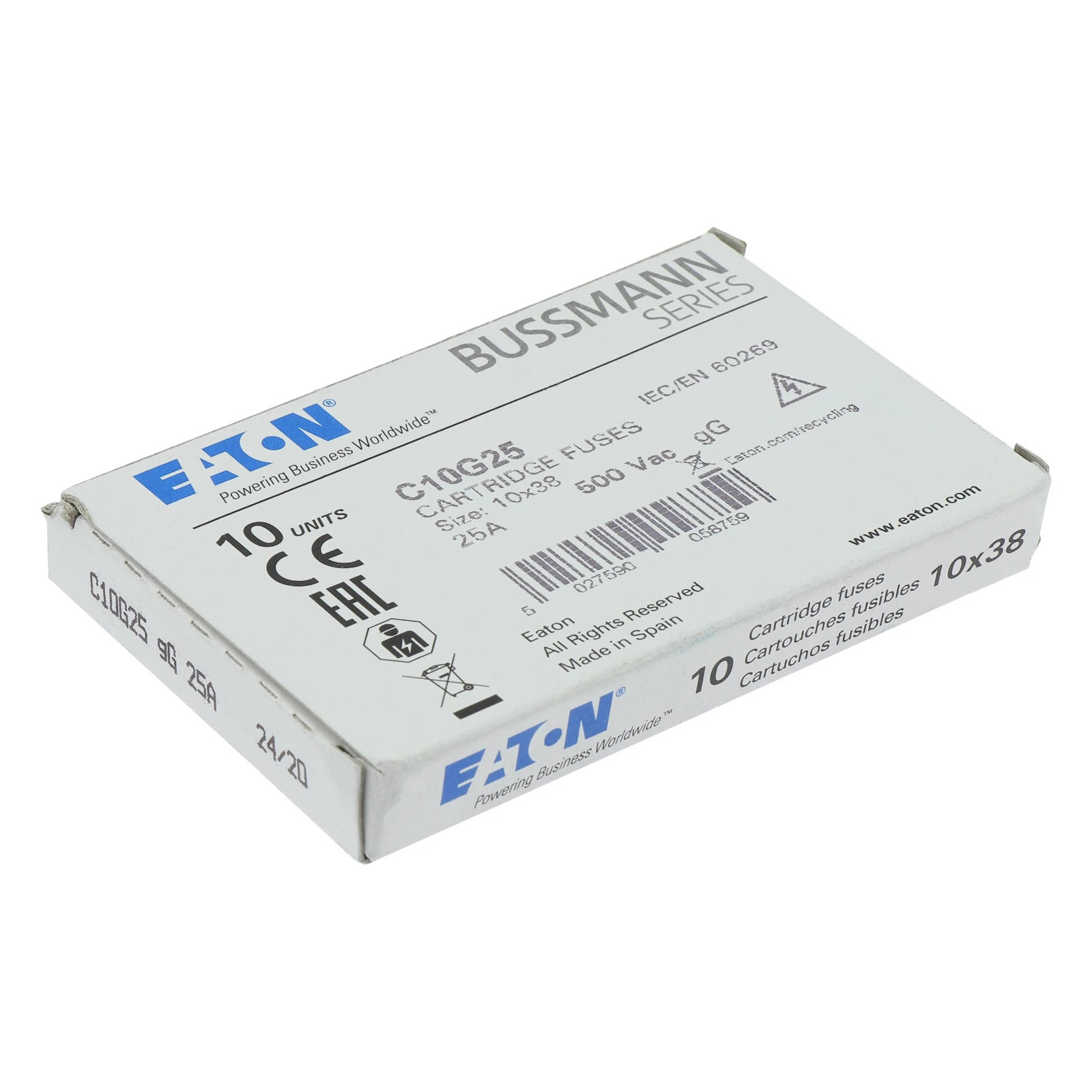 Eaton C10G25 Cylindrical fuse