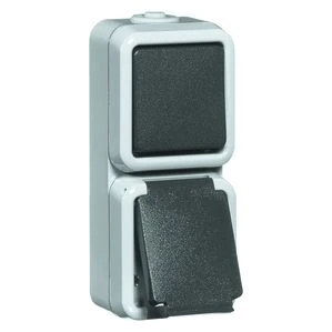 Peha 00307611 Combination of switch/push button with socket outlet