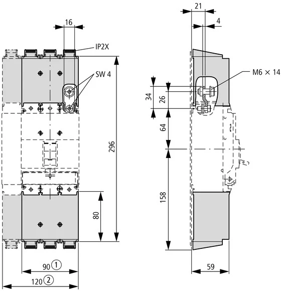 Eaton 260021 Phase separator for power circuit breaker