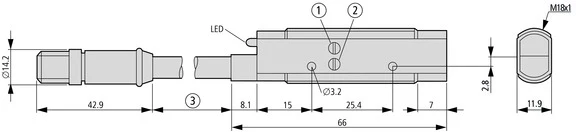 Eaton 14102A6517 Retroreflective photoelectric sensor