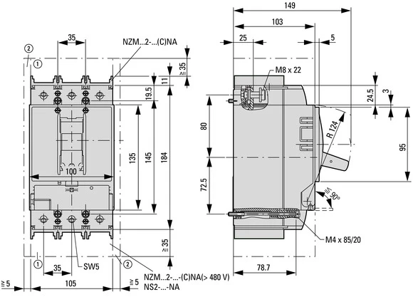 Eaton 107519 Power circuit-breaker for trafo/generator/installation protection