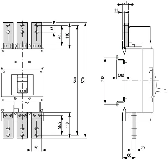 Eaton 283292 Aansluitvlag/Fasespreider