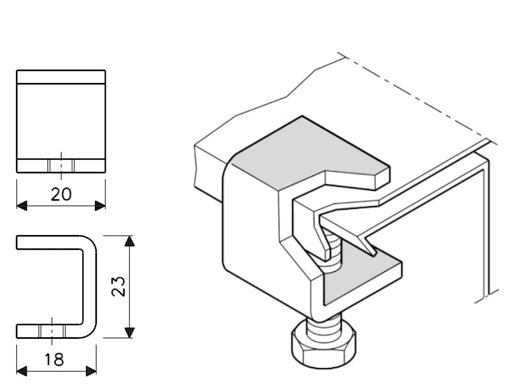 Gouda 66065203 Cover clamp for cable support system