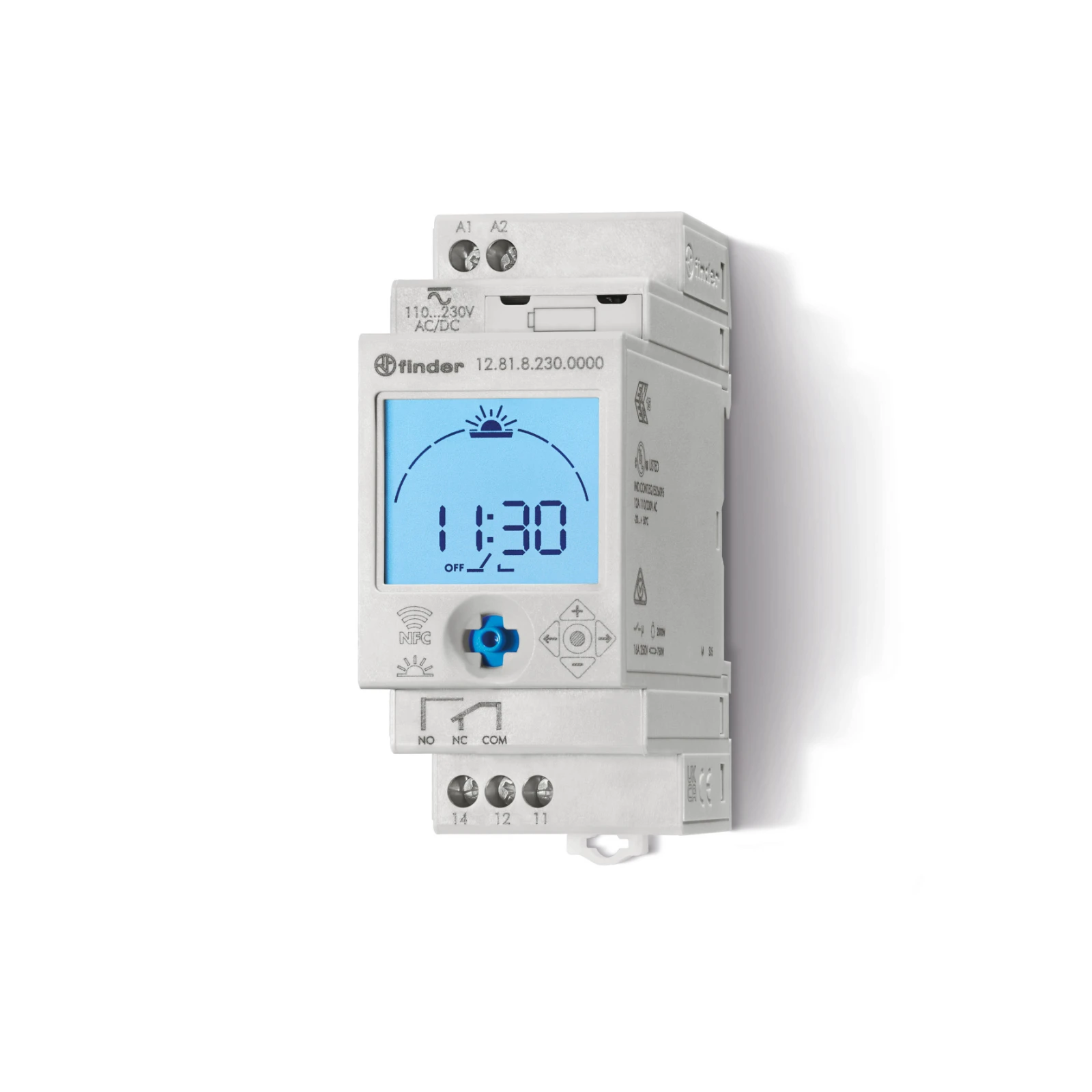 Finder 12.81.8.230.0000 Digital time switch for distribution board