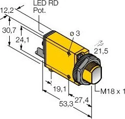 Banner 3025618 Retroreflective photoelectric sensor