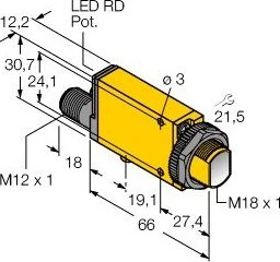 Banner 3037294 Retroreflective photoelectric sensor