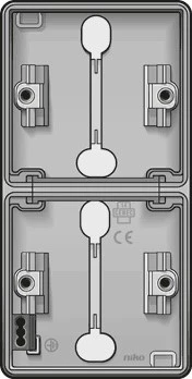 Niko 700-84251 Surface mounted box for flush-mounted switching equipment