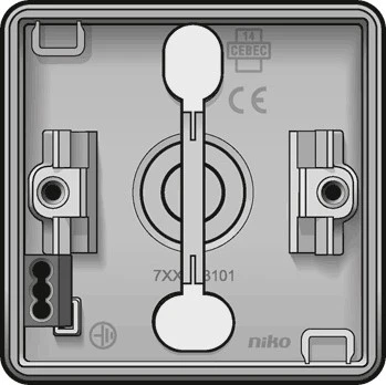Niko 700-84151 Surface mounted box for flush-mounted switching equipment