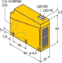 Banner 3031214 Retroreflective photoelectric sensor