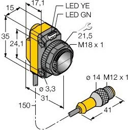 Banner 3064584 Through beam photoelectric sensor