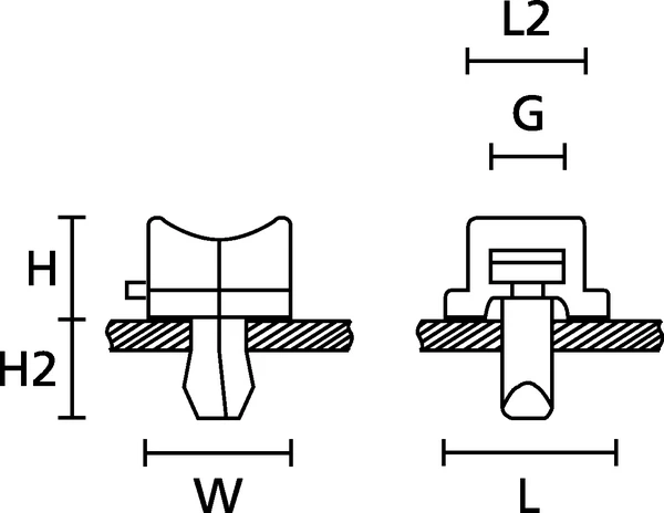 HellermannTyton 152-11209 Mounting base and -element for cable ties